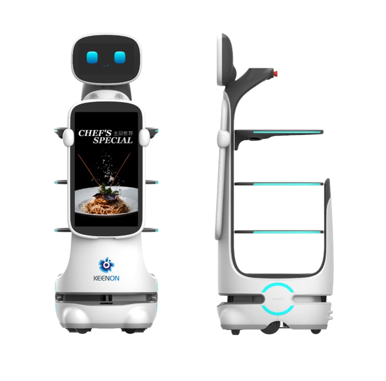 Keenon Dinerbot T10 Serviceroboter – Seitenansicht